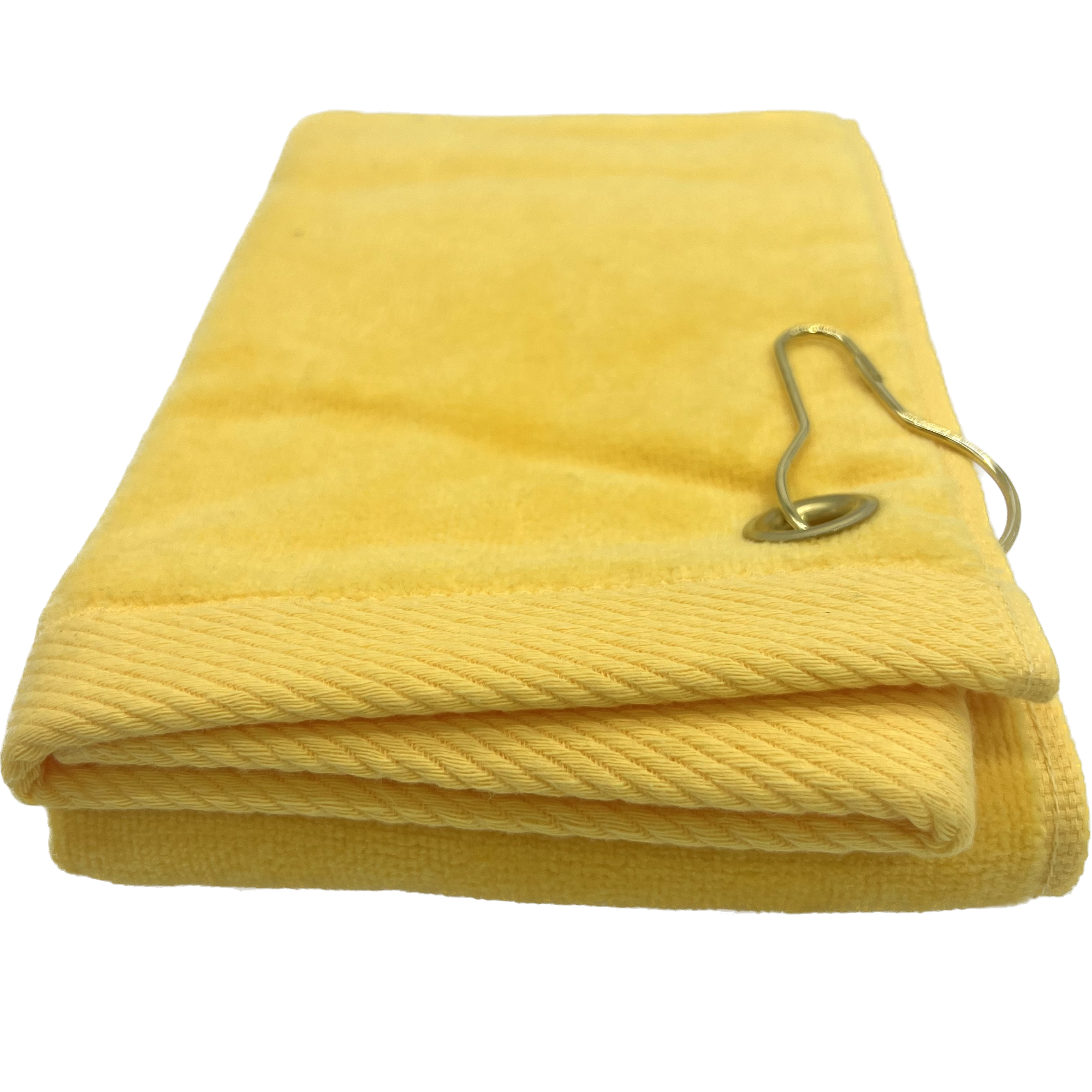 TowelSoft Premium 100% Cotton Terry Velour Golf Towel with Corner Hook & Grommet Placement 16 inch x 26 inch -Yellow - Image 3