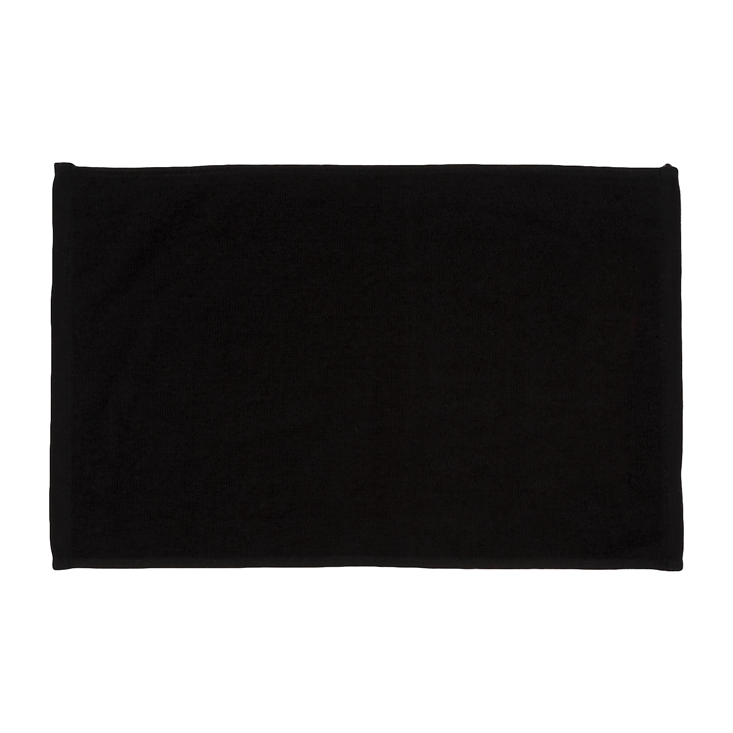 TowelSoft Lightweight Terry 100% Cotton Sports Face Towel - for the Gym, Yoga, 11 inch x 18 inch (Black)