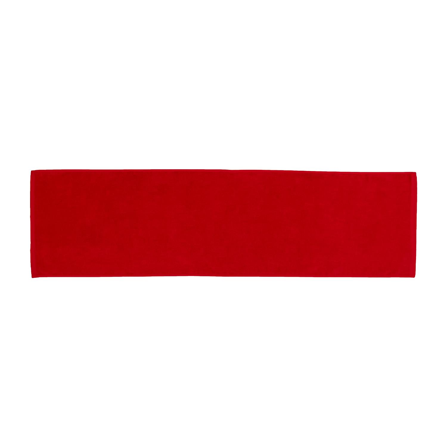 TowelSoft Premium 100% Cotton Premium Terry Velour Fitness Towel for Yoga, Pilates and Gym 12 inch x 44 inch Red - Image 2