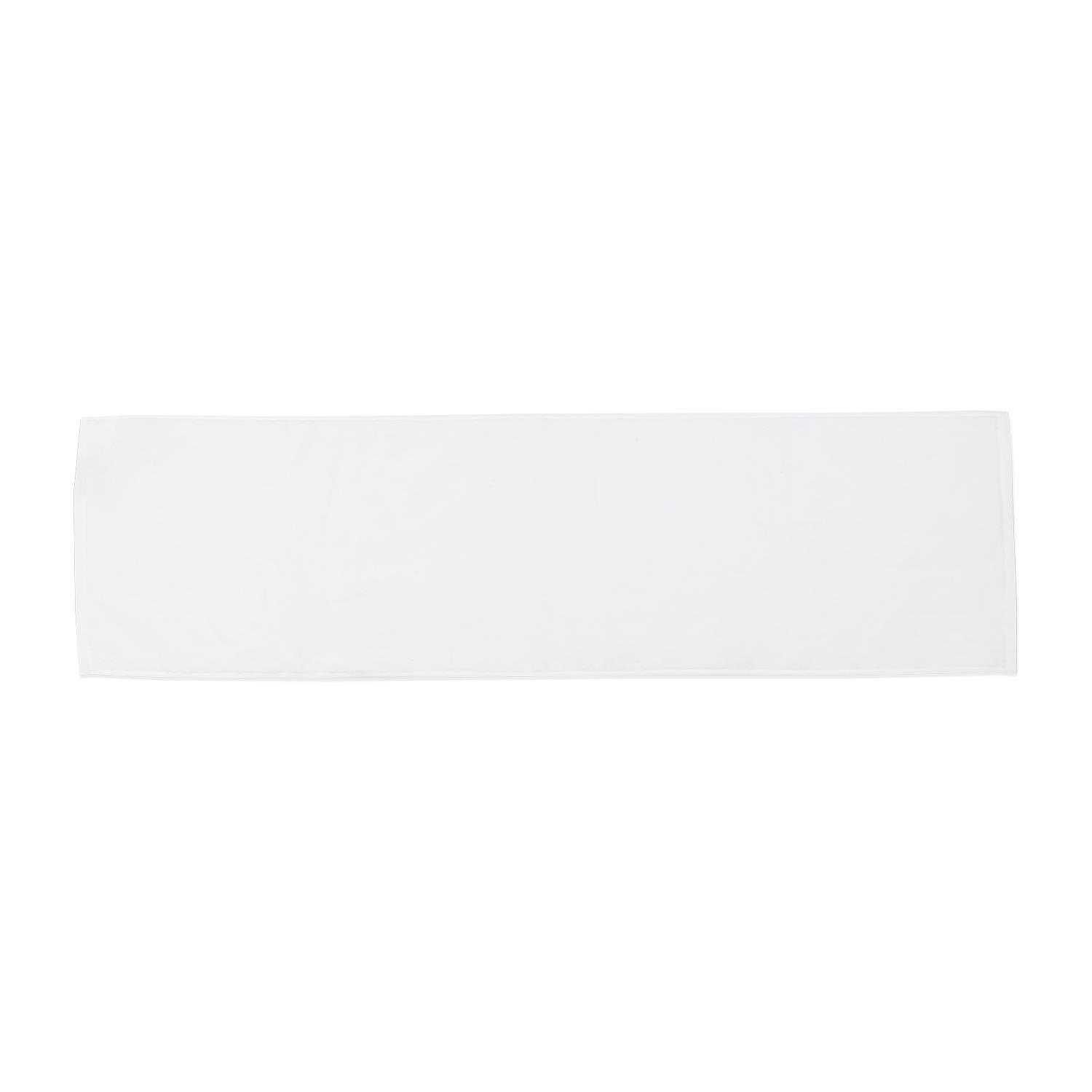 TowelSoft Premium 100% Cotton Premium Terry Velour Fitness Towel for Yoga, Pilates and Gym 12 inch x 44 inch White - Image 3