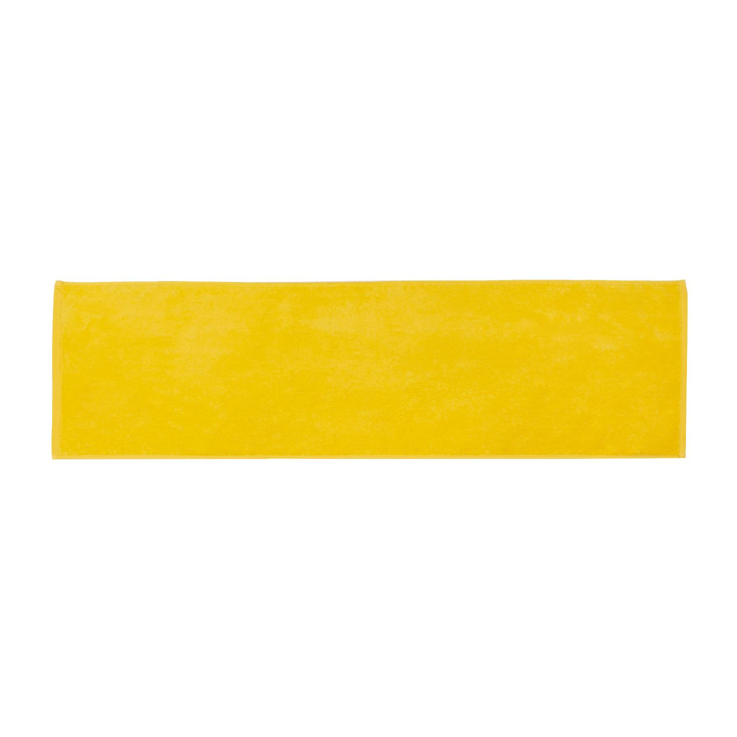 TowelSoft Premium 100% Cotton Premium Terry Velour Fitness Towel for Yoga, Pilates and Gym 12 inch x 44 inch Yellow - Image 2