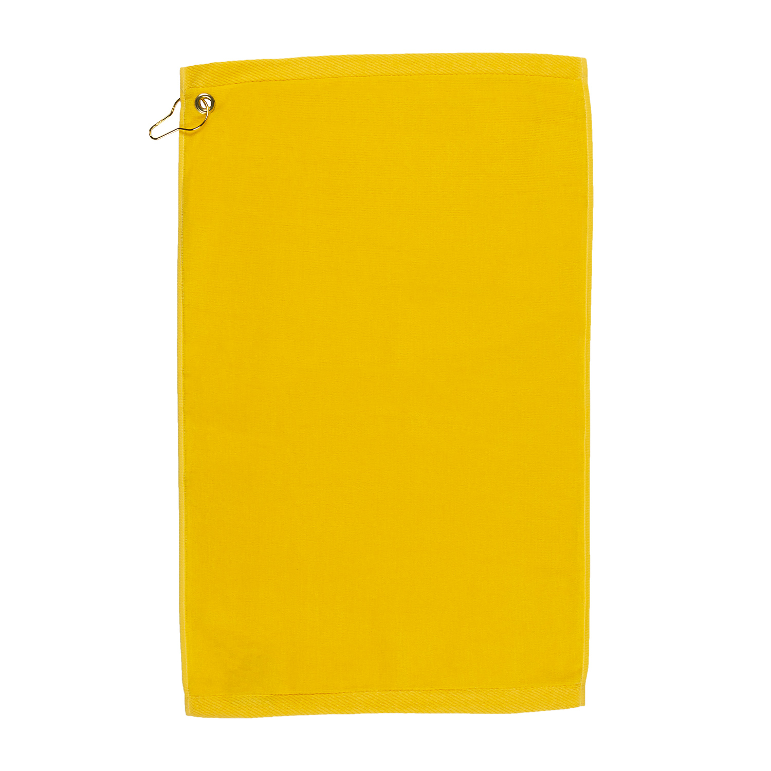 TowelSoft Premium 100% Cotton Terry Velour Golf Towel with Corner Hook & Grommet Placement 16 inch x 26 inch -Yellow - Image 2