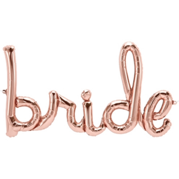 LoonBalloon 33 Inch Script Bride Rose Gold Balloon – Elegant & Stylish Wedding Balloon