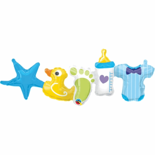 LoonBalloon Baby Boy Air-Fill Balloon Garland Set (2-Pack) with 4 Latex Balloons – for Baby Showers and Birthdays - Image 2