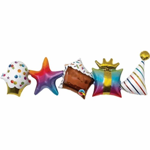 LoonBalloon Birthday Air-Fill Decorator Balloon Garland Set (2-Pack) with 4 Latex Balloons – Party Decoration - Image 2